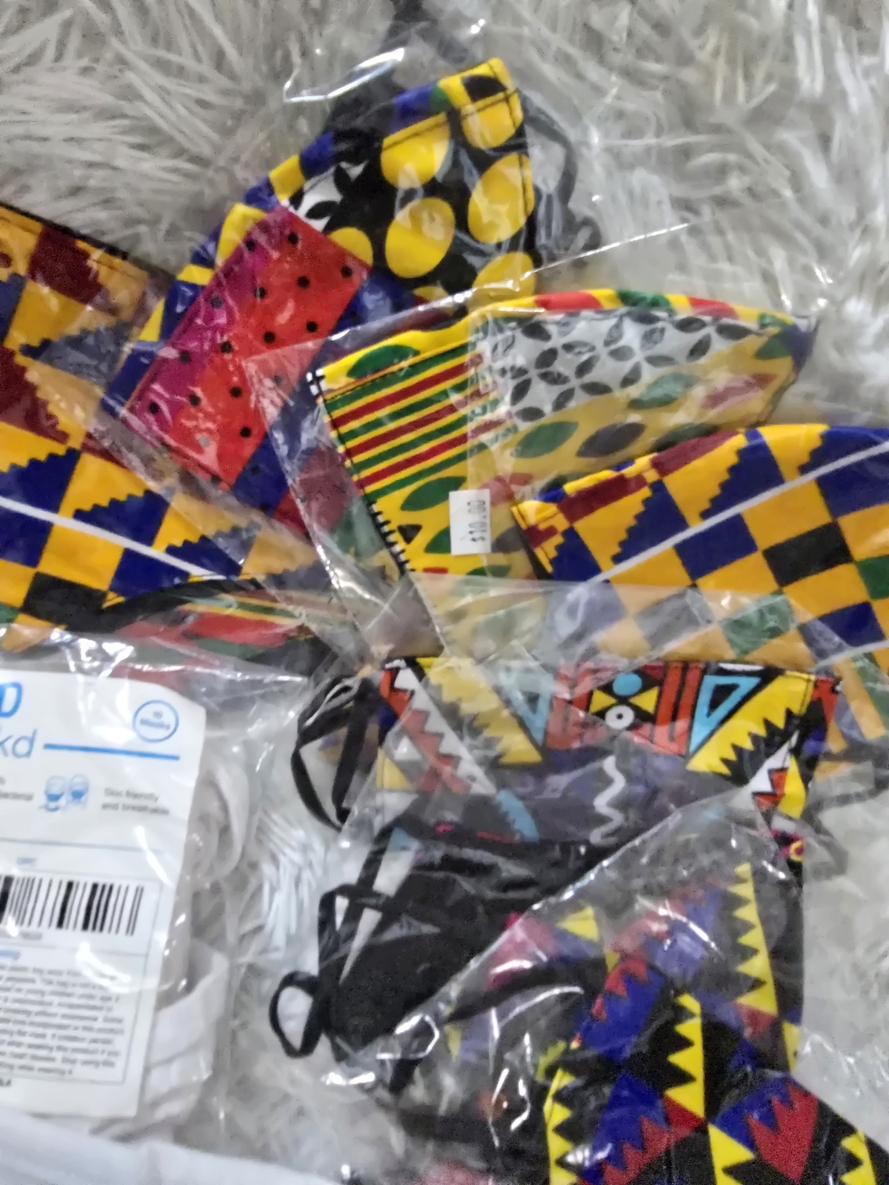 Over 20 Yellow Multicolor African Print Women's Face Mask And More - Pack